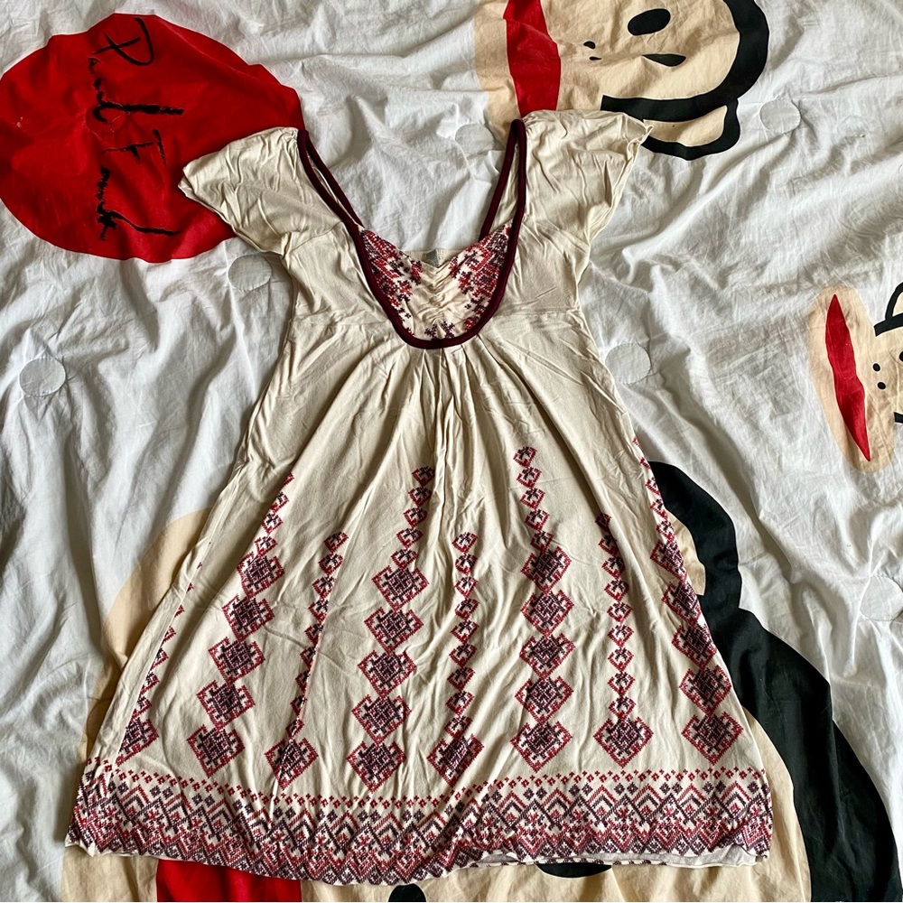 Empire Waist Flutter Sleeve Dress